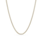 Pearl diamond necklace on a white background