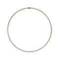 Round Diamond Tennis Necklace on white background