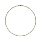 Round Diamond Tennis Necklace on white background