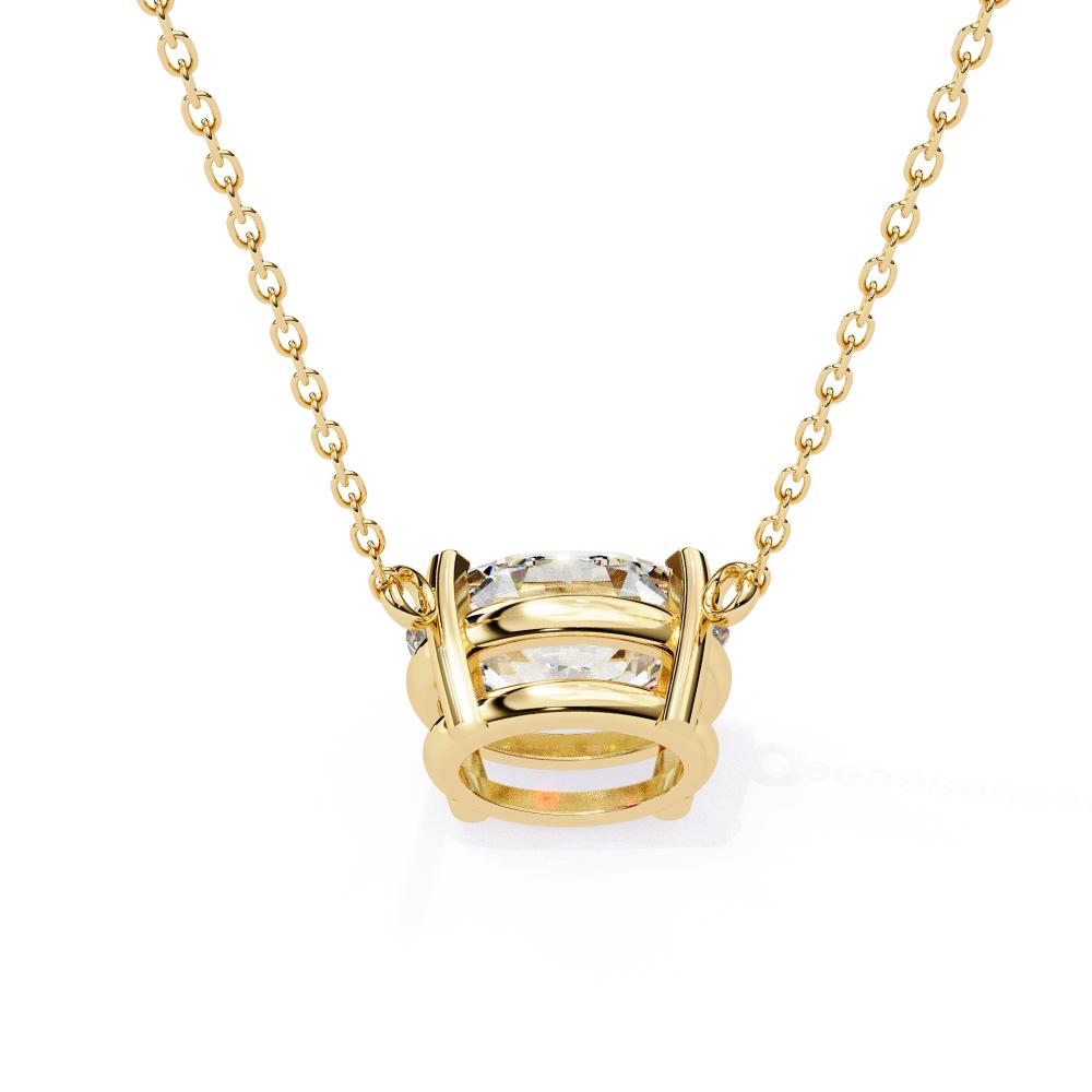 Elegant Oval Cut Diamond Solitaire Pendant in Gold