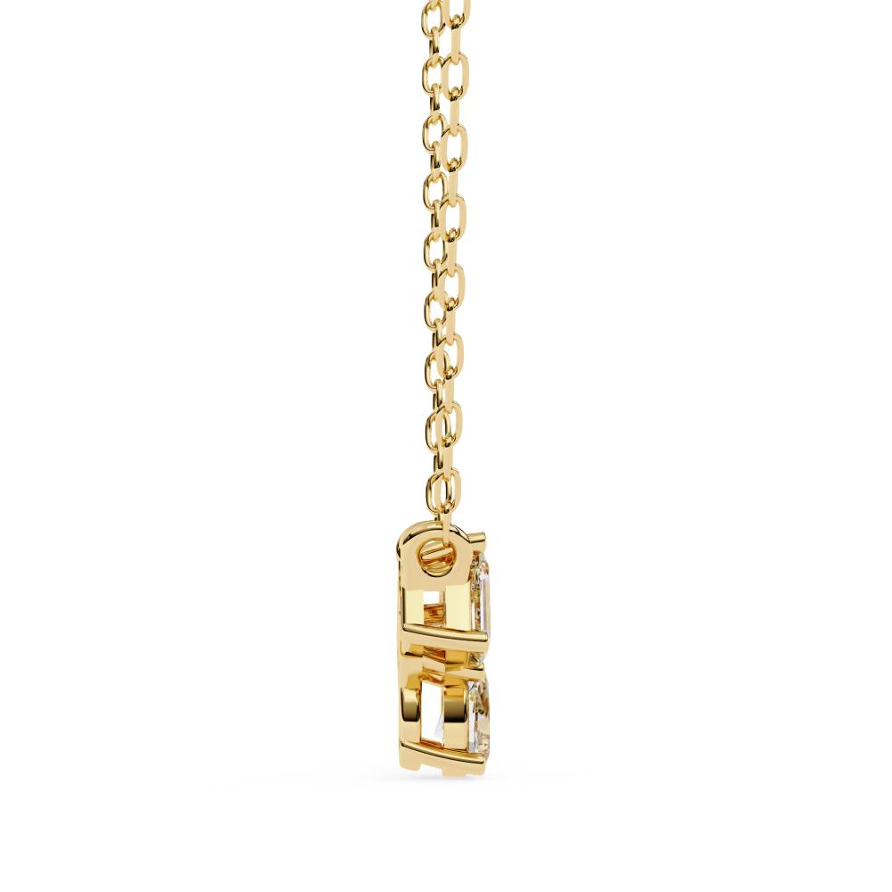 Gold pendant on a white background