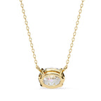 Elegant Oval Cut Diamond Solitaire Pendant in Gold
