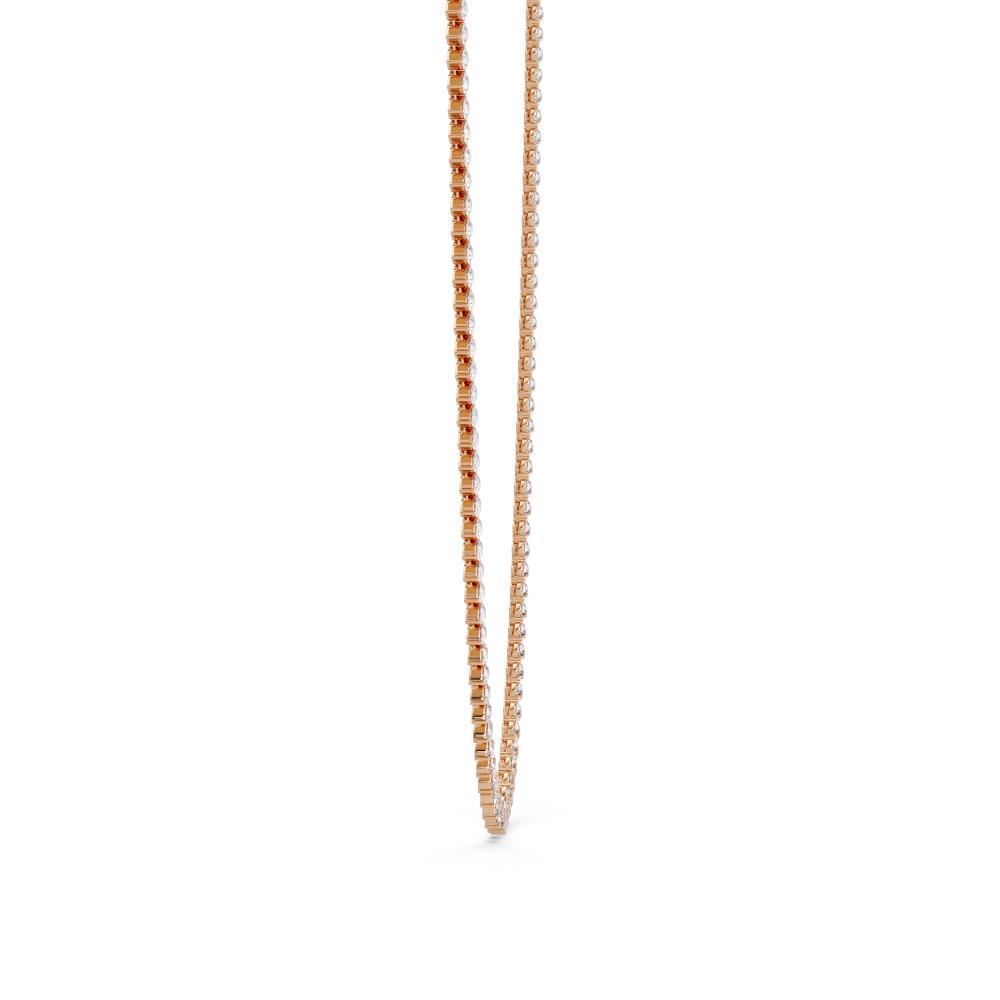 Elegant Pear Diamond Tennis Necklace in Gold