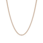 Diamond necklace on a white background
