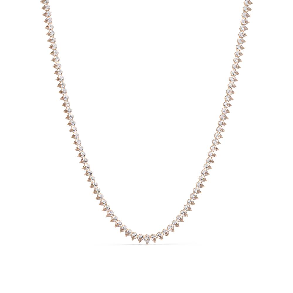 Diamond necklace for women on a white background