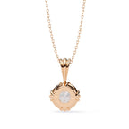 Diamond pendant necklace in rose gold