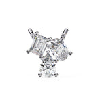 Diamond pendant multiple gemstones on a white background