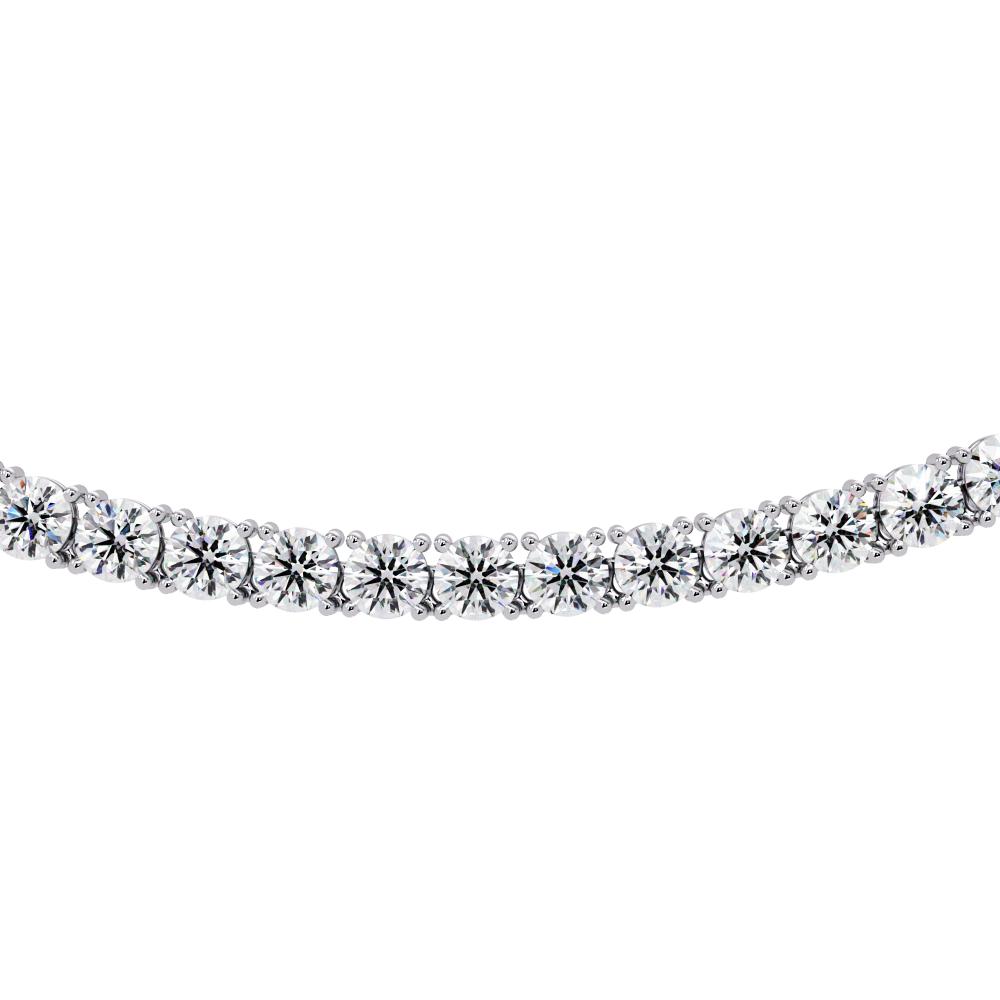 Diamond necklace on a white background