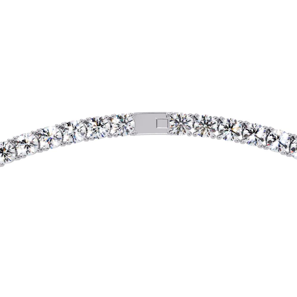 White Gold Diamond bracelet on a white background