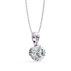 Chain with round solitaire diamond pendant