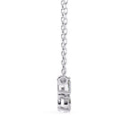 Silver necklace on a white background