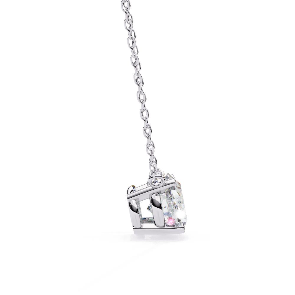 Elegant Oval Cut Diamond Solitaire Pendant in Gold
