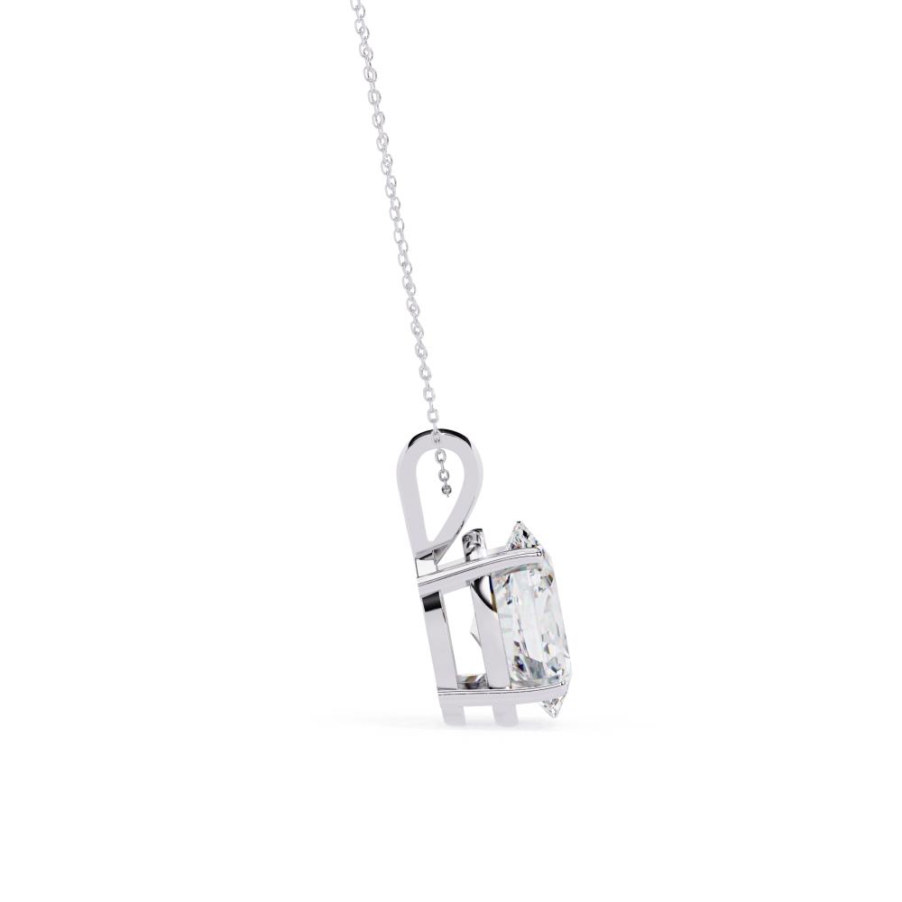 Oval Cut Diamond Solitaire Pendant in Gold