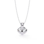 Beaded Prongs Round Diamond Solitaire Pendant in Gold