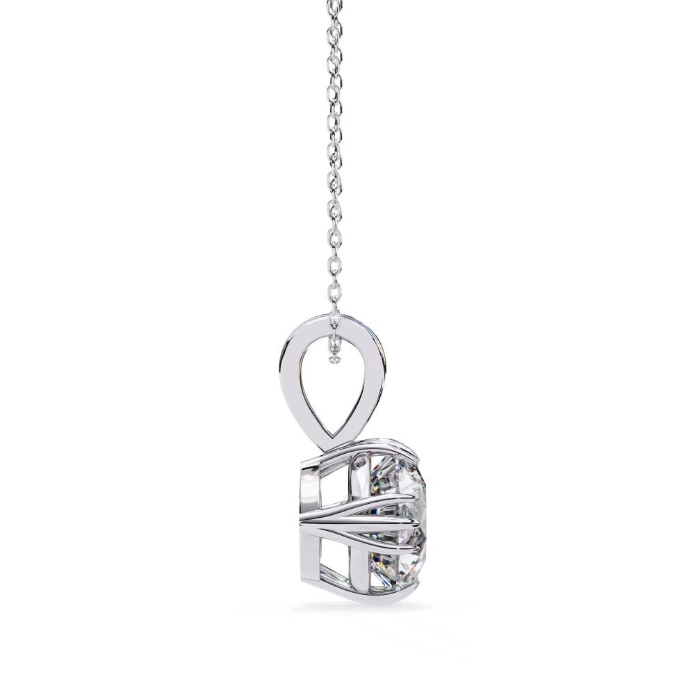 Diamond pendant necklace in white gold