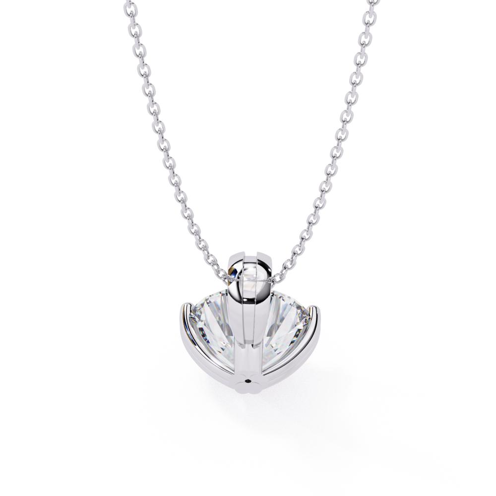 Beaded Prongs Round Diamond Solitaire Pendant in Gold