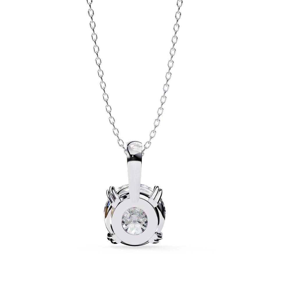 Round solitaire diamond pendant