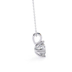Beaded Prongs Round Diamond Solitaire Pendant in Gold