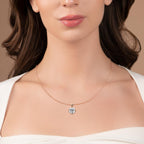 Beaded Prongs Round Diamond Solitaire Pendant in Gold