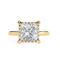 Princess Cut Diamond Solitaire Engagement Ring in Gold