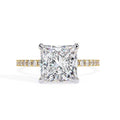Princess Cut Diamond Engagement Ring Two-Tone in Gold