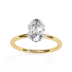 Lab grown Oval diamond ring with classic solitaire design