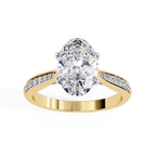 Oval shape diamond ring for engagement in Australia