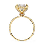 Statement square diamond engagement ring gold