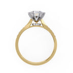 Affordable gold round diamond pavé ring