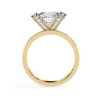 Brilliant round diamond gold ring
