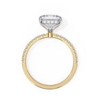 Affordable gold princess cut diamond pavé ring