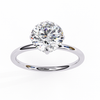 Lab grown Round diamond ring with classic solitaire design