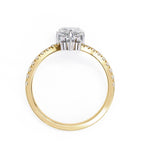 Classic gold pear shape diamond engagement ring