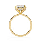 Modern square diamond solitaire engagement ring