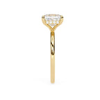 Modern square diamond solitaire engagement ring