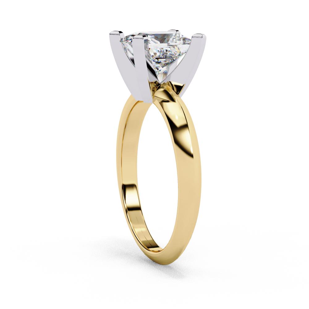 Princess Cut Solitaire Engagement Ring in Gold