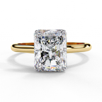 Radiant diamond engagement ring