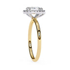 Geometric pear cut diamond halo ring design