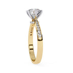 Diamond pavé engagement ring in gold
