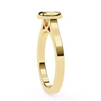 Classic round brilliant diamond bezel ring