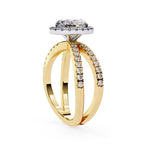 Elegant gold engagement ring with oval diamond