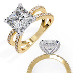 Princess cut diamond engagement ring