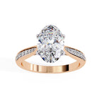 Oval shape diamond ring for engagement in Australia