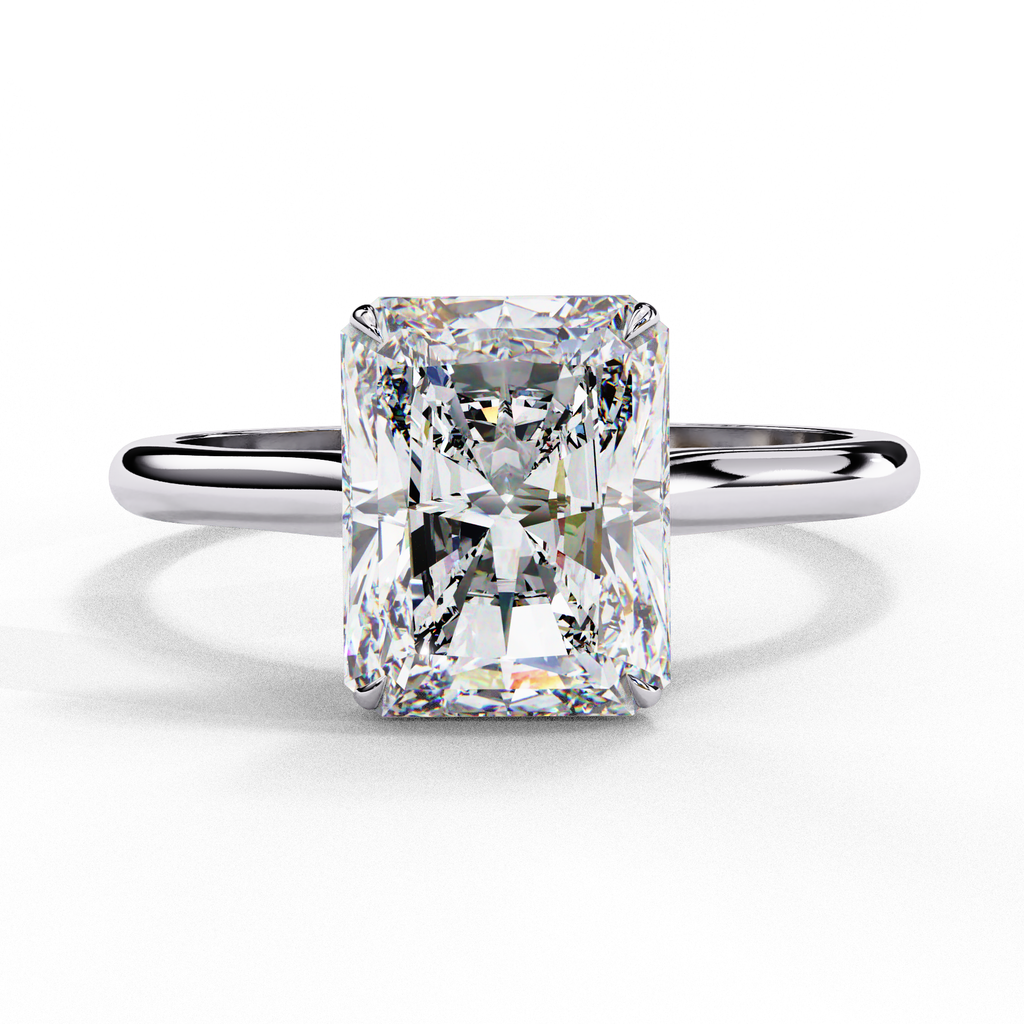 Radiant cut diamond engagement ring in White gold