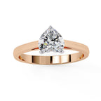 Rose Gold ring with a heart-shaped diamond