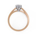 Solitaire diamond ring in rose gold for women