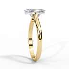 Classic Marquise diamond ring with sparkling pavé shoulders