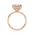 Modern square diamond solitaire engagement ring