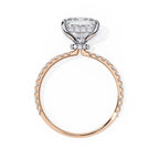 Luxury two tone rose gold princess diamond ring