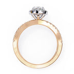 Diamond engagement ring in rose gold